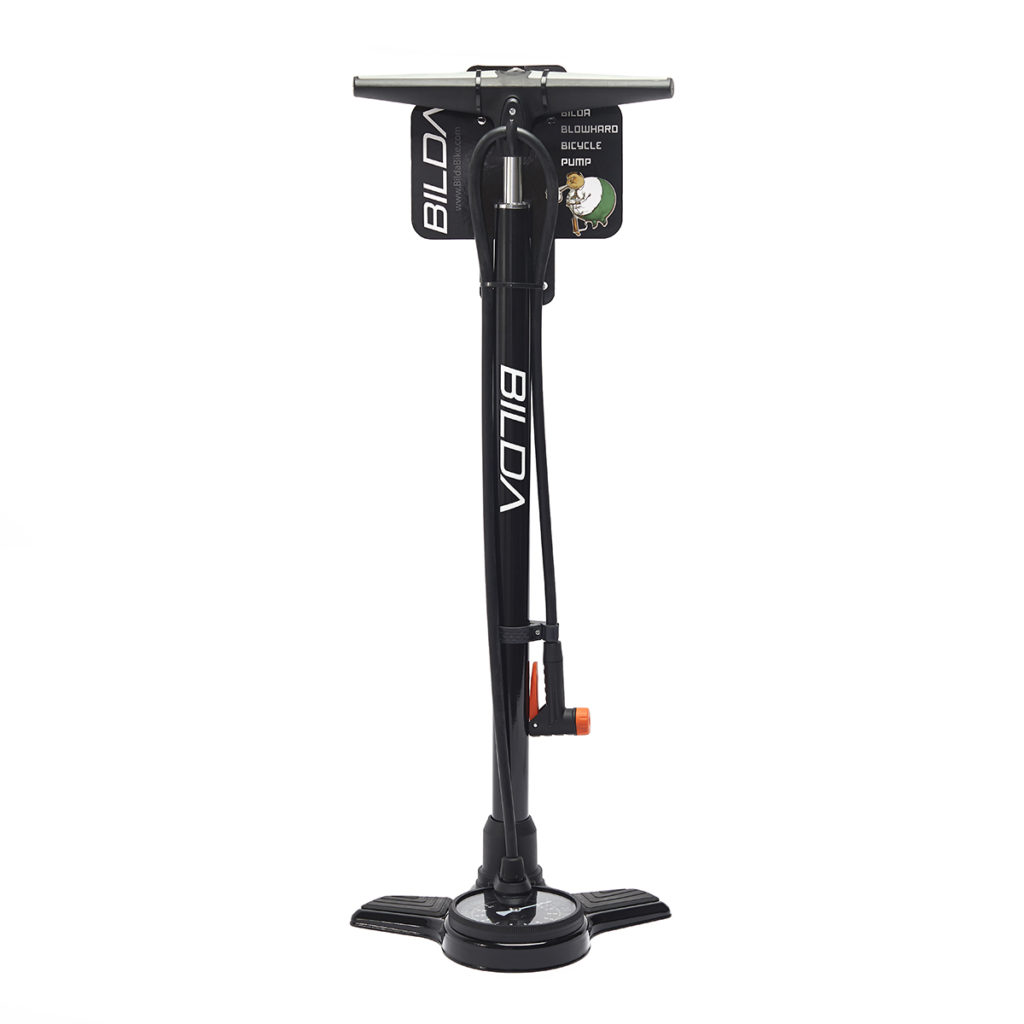Bilda Bike - Blowhard Floor Pump
Smart Head - Presta and Schrader Compatibility
150psi Max
XL Gauge for easy viewing
XL hose for easy reach
Xl aluminum stanchion for maximum sturdiness
Stable Footing

This extra large pump is capable of pushing more air than a standard size pump!

 