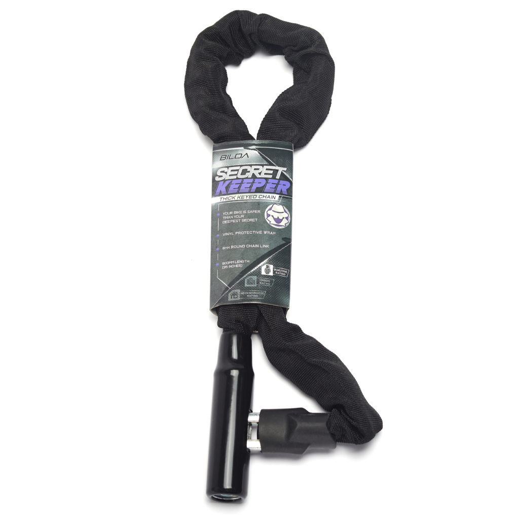 The Secret Keeper is one of the strongest bicycle locks Bilda has to offer. This lock is recommended if you're going to be locking your bike up for extended periods over time.

 
